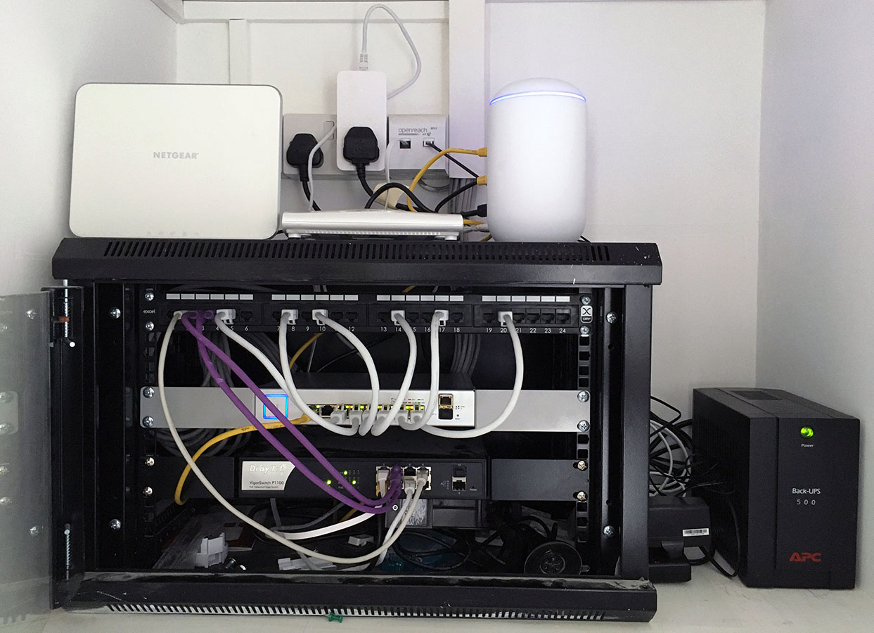 Broadband cupboard - setup for home WiFi
